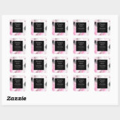 Abstract Pink Black Business Thank You Sticker (Blatt)