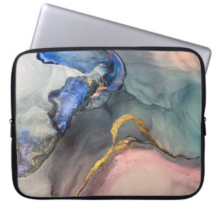 Abstract pink-blue background with beautiful smudg laptopschutzhülle
