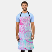 Abstract Pink & Blue Schürze (Getragen)