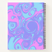 Abstract Pink Blue swirls  Notizblock (Rückseite)