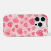 Abstract Pink Hearts Background Love Phone Case iPhone Hülle (Rückseite (Horizontal))