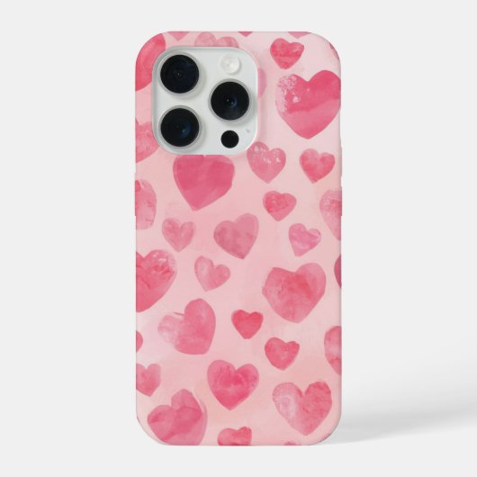Abstract Pink Hearts Background Love Phone Case iPhone Hülle (Rückseite)