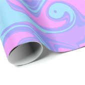 Abstract pink purple blue swirls geschenkpapier (Rolleneckpunkt)