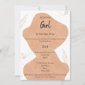 Abstract Pink Shapes And Elements Sweet Baby Girl Einladung (Vorderseite)