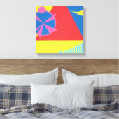 Abstract Pink Windmill Canvas Print Leinwanddruck (Insitu (Schlafzimmer))