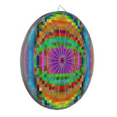 Abstract Pixel Art Colorful Mosaic Dartscheibe (Vorderseite Links)