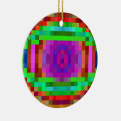 Abstract Pixel Art Colorful Mosaic Keramik Ornament (Rechts)