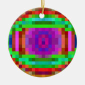 Abstract Pixel Art Colorful Mosaic Keramik Ornament (Vorne)
