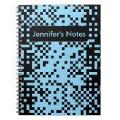 Abstract Pixel Effect Pattern Notebook Notizblock (Vorderseite)