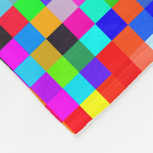 Abstract Pixelated RGB Fleecedecke (Ecke)