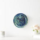Abstract Planet Earth Wall Clock Runde Wanduhr (Zuhause)