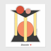 Abstract Platforms, Pillars, and Circles Aufkleber (Blatt)