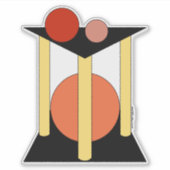 Abstract Platforms, Pillars, and Circles Aufkleber (Vorderseite)