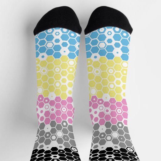 Abstract Polygender Pride Flag Socken (Oben)