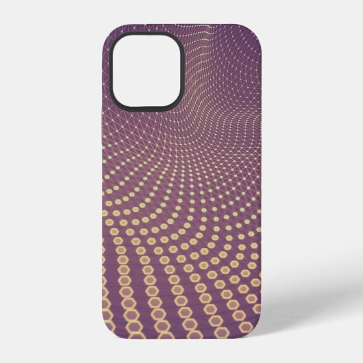 Abstract polygonal space low poly dark background iPhone hülle (Rückseite)