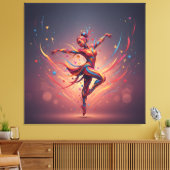 Abstract Pop Art Dancer  Leinwanddruck (Insitu (Wohnzimmer))