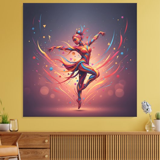 Abstract Pop Art Dancer Leinwanddruck (Insitu (Wohnzimmer))