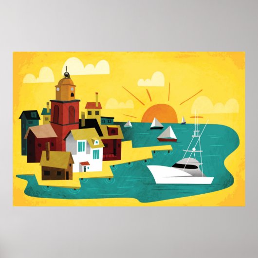 Abstract Port City Poster (Vorne)