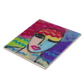 Abstract Portrait of a Red Head Fliese (Seite)