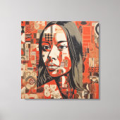 Abstract Portrait of a Woman Leinwanddruck (Vorderseite)