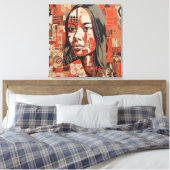 Abstract Portrait of a Woman Leinwanddruck (Insitu (Schlafzimmer))