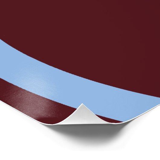 Abstract Poster – Blue Lines Burgundy (Ecke)