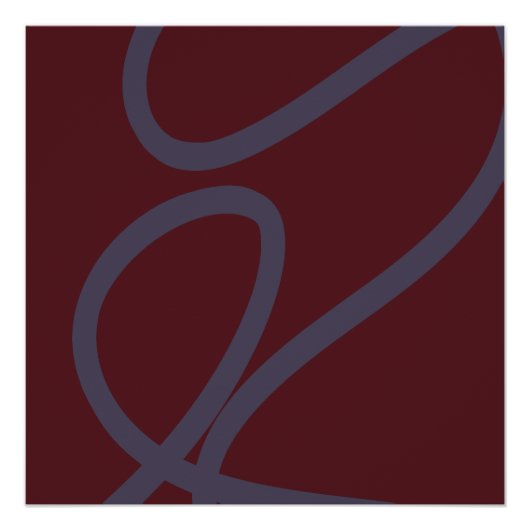 Abstract Poster – Dark Lines on Burgundy (Vorderseite)