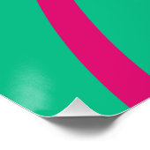 Abstract Poster – Red Lines on Green (Ecke)