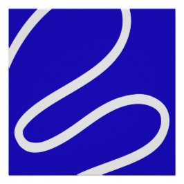 Abstract Poster – White Lines on Blue