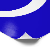 Abstract Poster – White Lines on Blue (Ecke)