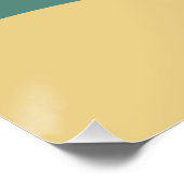 Abstract Poster – Yellow Lines on Beige (Ecke)