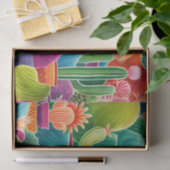 Abstract Potted Cacti Seidenpapier (Geschenk)