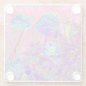 Abstract Purple and Blue Hydrangea with Magenta Glasuntersetzer (Rückseite)