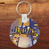 Abstract Purple and Orange Chameleon Keychains Schlüsselanhänger (Vorderseite)