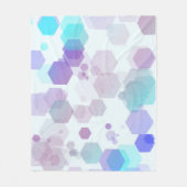 Abstract Purple-Blue Hexagon - Shape Pattern Throw Fleecedecke (Vorderseite)