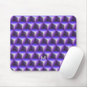Abstract Purple Cube Block Pattern Mousepad (Mit Mouse)