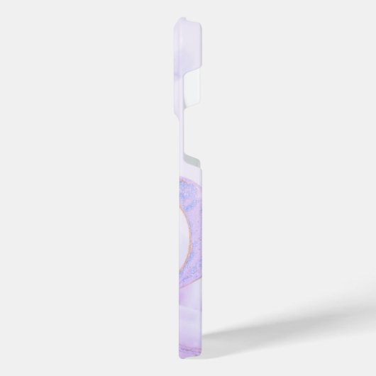 Abstract Purple Fluid Pattern iPhone 14 Pro Max Co iPhone Hülle (Linke Seite)