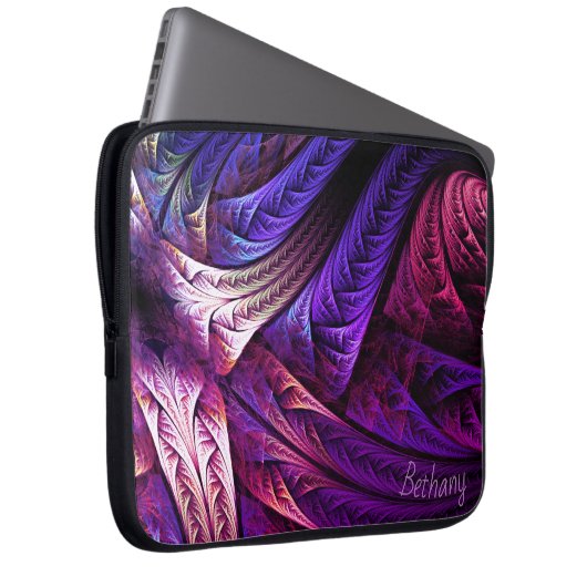 Abstract Purple Fractals Personalized Laptopschutzhülle (Vorne Rechts)