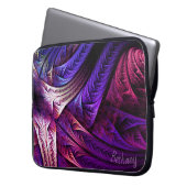 Abstract Purple Fractals Personalized Laptopschutzhülle (Vorderseite Links)