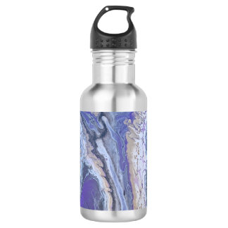 Abstract Purple & Gold Mineral Veins Water Bottle Edelstahlflasche