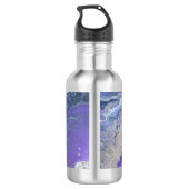 Abstract Purple & Gold Mineral Veins Water Bottle Edelstahlflasche (Rückseite)
