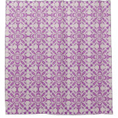 Abstract Purple Orchid Flower Design Pattern Art Duschvorhang (Vorderseite)
