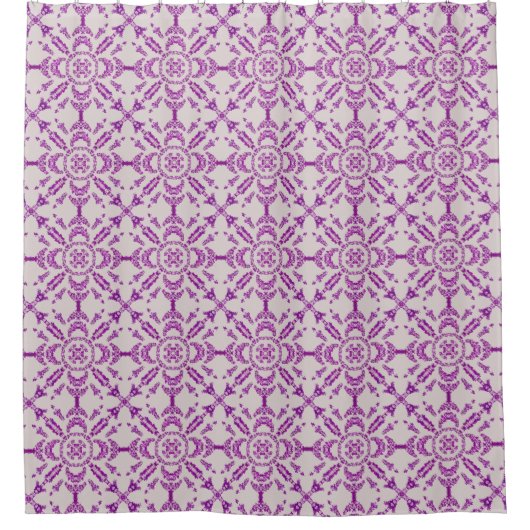 Abstract Purple Orchid Flower Design Pattern Art Duschvorhang (Vorderseite)