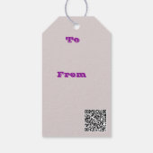 Abstract Purple Orchid Flower Design Pattern Art Geschenkanhänger (Rückseite)