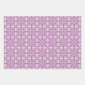 Abstract Purple Orchid Flower Design Pattern Art Geschenkpapier Set (Vorderseite)