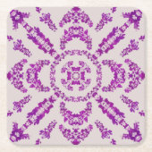 Abstract Purple Orchid Flower Design Pattern Art Rechteckiger Pappuntersetzer (Vorderseite)