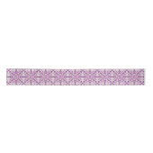 Abstract Purple Orchid Flower Design Pattern Art Satinband (Vorderseite)