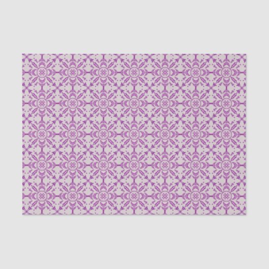 Abstract Purple Orchid Flower Design Pattern Art Seidenpapier (Vorderseite)