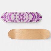 Abstract Purple Orchid Flower Design Pattern Art Skateboard (Horizontal)