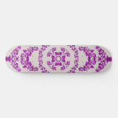 Abstract Purple Orchid Flower Design Pattern Art Skateboard (Horizontal)